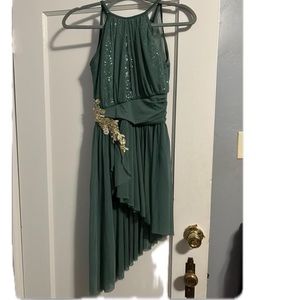 Green dance dress lyrical tutu costume